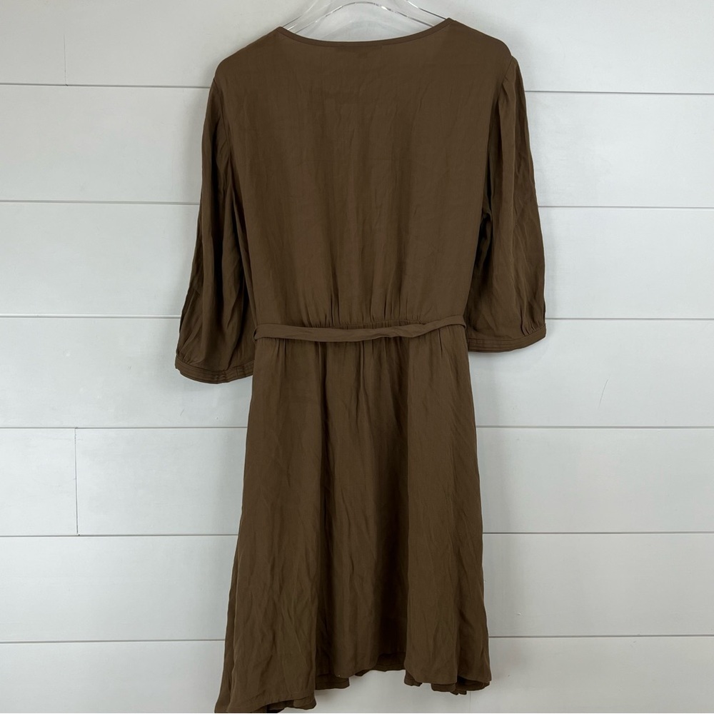 Boden Brown Tie-Waist Midi Dress - Picture 7 of 8